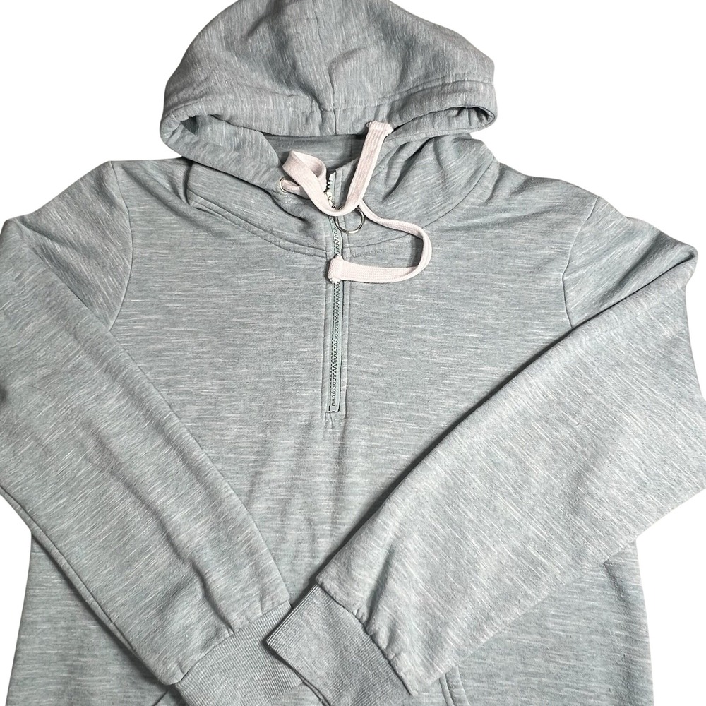 Esstive Hoodie Cozy Quarter Zip Pullover Light Blue Womens Size XL